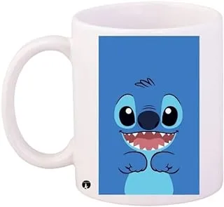 RYN Stitch Printed Coffee Mug White/Blue/Pink 11Ounce - RYNmg12776