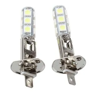 2 قطعة مصباح أمامي للسيارة H1 أبيض 13 SMD 5050 LED