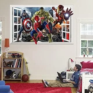 Superhero Wall Decals - Boys Bedroom Decor - Wall Clings for Kids - 35