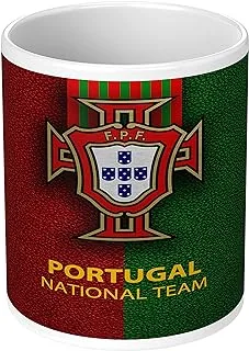 NH10 Designs Portugal National team logo Printed Coffee Mug For Football Lover Fifa World Cup team portugal Logo Mug For Birthday Gift Fifa football Mug for Boys Mens Girls Kids (Microwave Safe