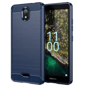 Nokia C100 Case, Soft Carbon Fiber Brushed TPU Case Cover For Nokia C100