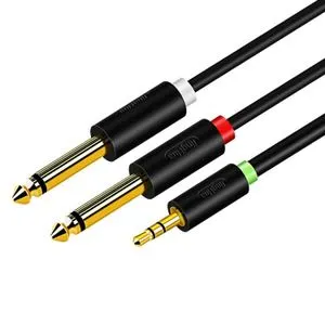 JINGHUA 3.5mm To Dual 6.5mm Audio Cable-0.5m-1.5m-3m-10m