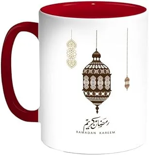 Ramadan Kareem Printed Coffee Mug Red/White/Brown 11ounce