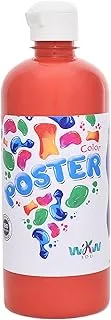 WKW High Quality Poster Color 600Ml For Professional Craft Paint, Art, Artists Beginners, Rocks, Wood, Fabric - Red