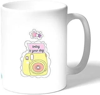 Cartoon camera Coffee Mug by Decalac, White - 19083