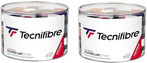 Tecnifibre Players Last PVC over Grips for Padel and Tennis Rackets 48-Pieces