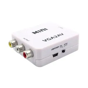 915 Generation VGA to AV Mini Converter Scaler Adapter Support 1080P