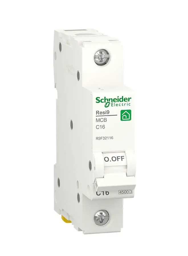 Schneider Electric Schneider Electric Miniature Circuit Breaker (Mcb), Resi9, 1P, 16A, C Curve, 4500A (Iec/En 60898-1)