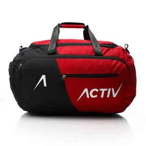 Activ Self Pattern Candy Red & Black Duffle Bag