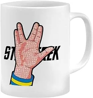 RYN PRINTED DESIGN Star Trek Spock Printed Coffee Mug White/Beige/Black 11ounce