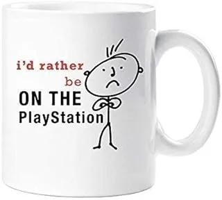 Men's I'd Rather Be On The Playstation Mug Cup Gift Dad Husband Fathers Day Friend Birthday Christmas Cup