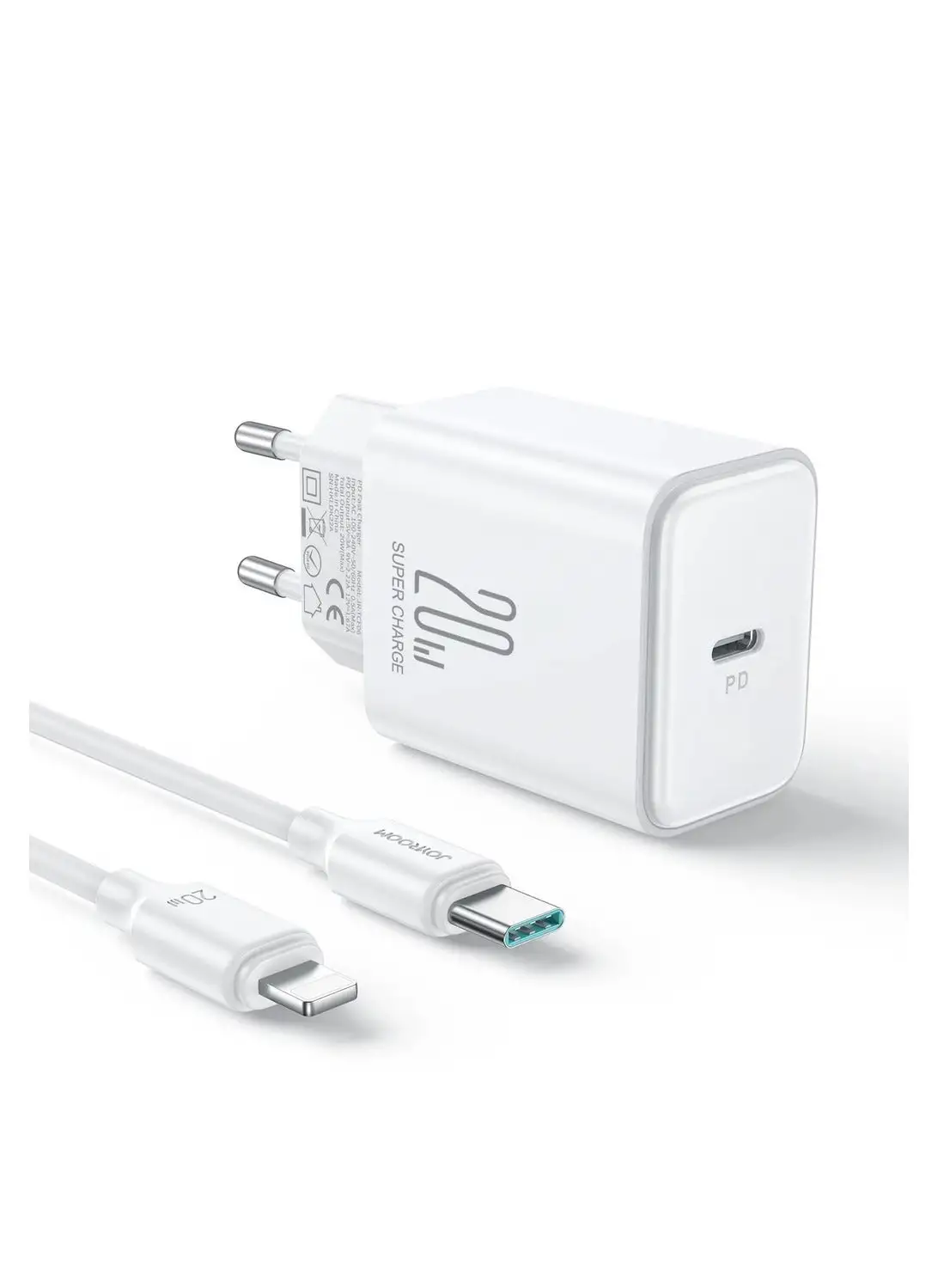 JOYROOM JR-TCF06 Flash Series PD 20W Single-Port Charger - White