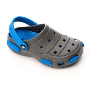 Activ Boys Fossil Grey With Touch Of Blue Closed Toecap Clogs