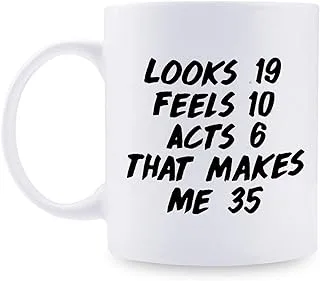 35th Birthday Gifts for Men - 1984 Birthday Gifts for Men, 35 Years Old Birthday Gifts Coffee Mug for Dad, Husband, Friend, Brother, Him, Colleague, Coworker - 11oz