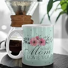 TheYaYaCafe Yaya Cafe Sorry Gifts for Mom, Sorry Mom I Love You Coffee Mug Gift Combo for Mother Set of 2 - Mug, Coaster