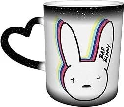 TYBU-BAG Bad_Bunny Logo Heat Changing Coffee Mug Color Changing Cup Ceramic Coffee Latte Mug in The Sky Valentine's Day Gift