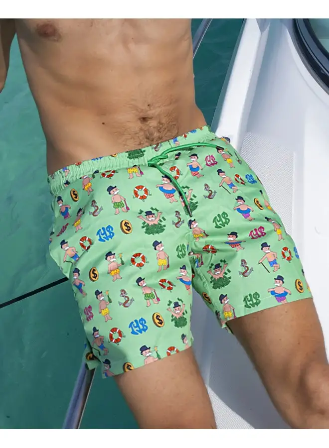 In Your Shoe Green Sugar Gedo - Swim Shorts