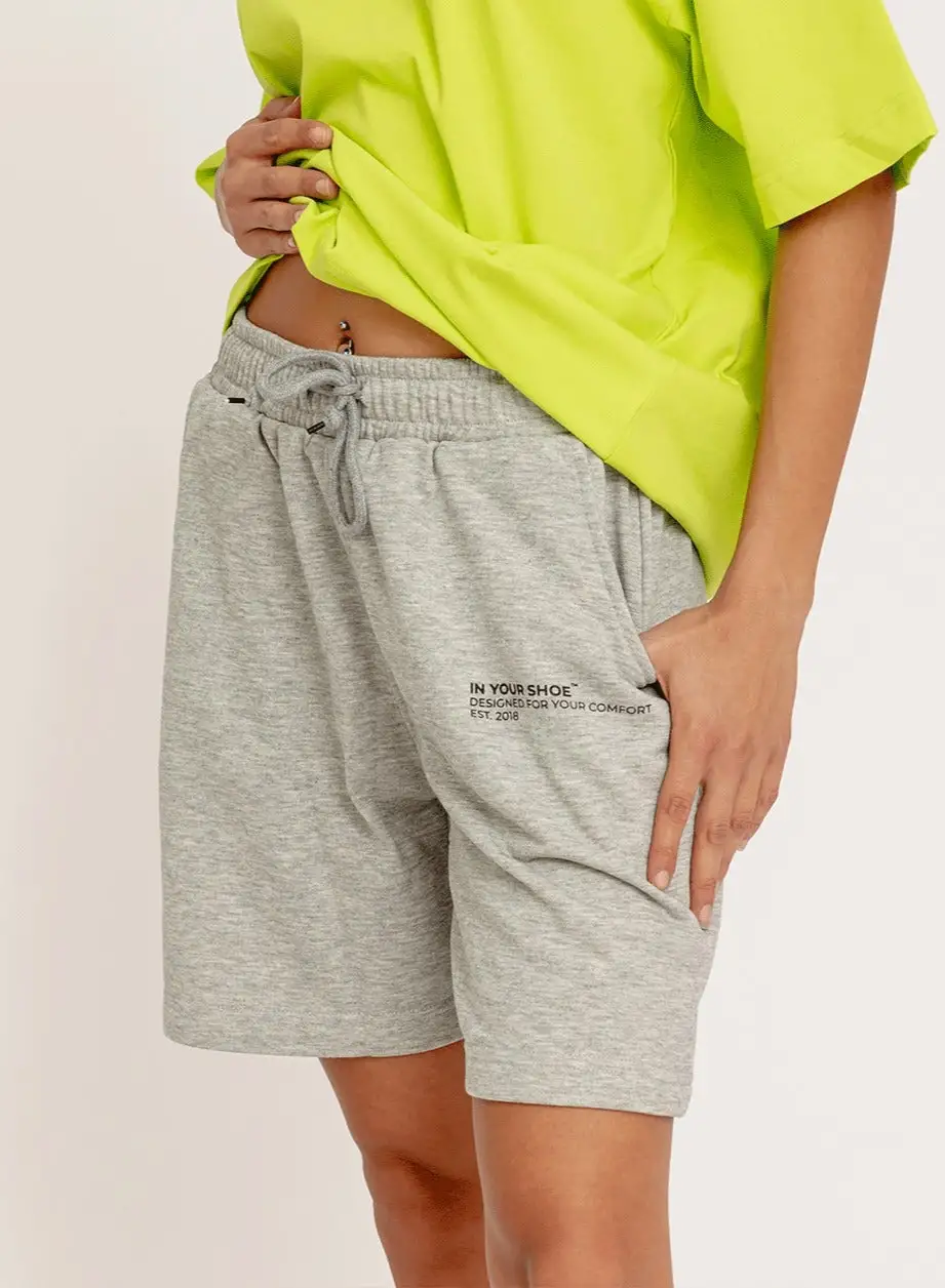 In Your Shoe Unisex Grey shorts