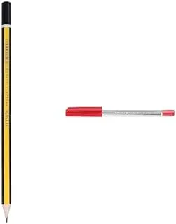 Yalong pencil no:yl-108_yl15056 + Schneider tops 505 ballpoint pen with cap model, m, red, shaft colour: transparent