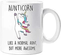 Cashmeera Printd Mug - Aunticorn Unicorn Like A Normal Aunt, But More Awesome Aunty - Ceramic Coffee Cup