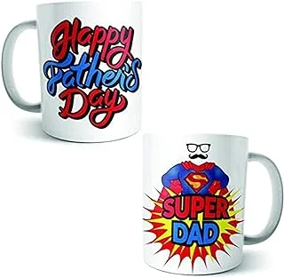 Super Dad Print Porcelain Mug