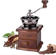 ELECDON Coffee Grinders Manual Coffee Bean Grinder Adjustable Coarseness Ceramic Mill Hand Held Coffee Mill Multifunction Smash Machine Compact Crank For Home, Office & Travelling