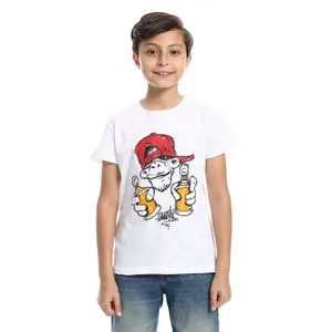 Caesar Boys Round Neck Printed T-Shirt With Half Sleeves