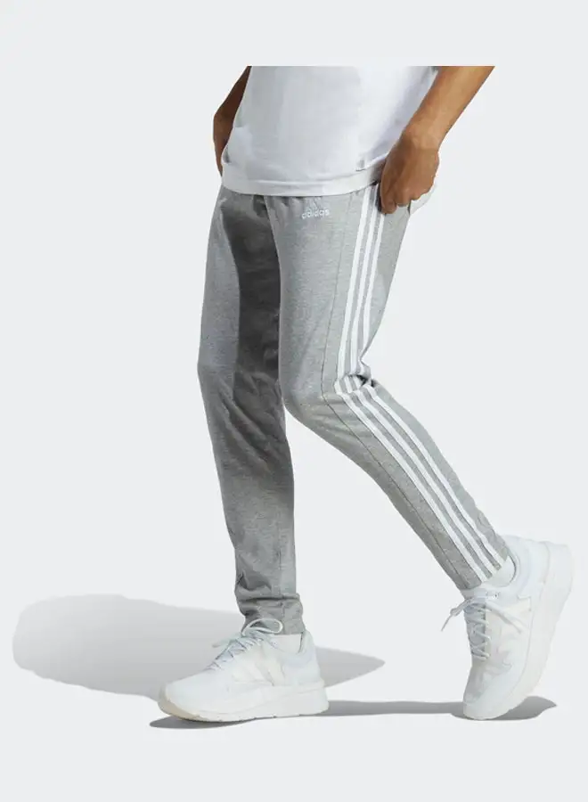 Adidas Essentials Single Jersey Tapered Open Hem 3-Stripes Joggers