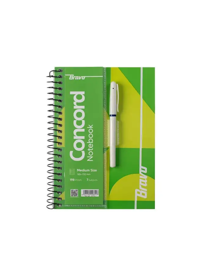 Bravo New Concord Notebook medium - 7 Subjects - Green