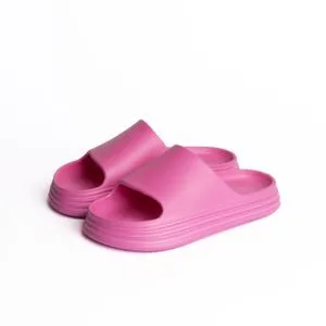 Waves Slide Slipper For Kids - Fuchsia