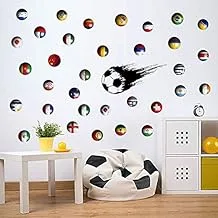 As You Wish Stick Football Decoration 3D Wall Paper for Children's Room Boy Bedroom Bedside Cabinet