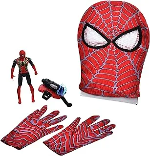 Plastic Medium Cartoon Character With Fabric Mask And Fabric Gloves To Add More Fun For Boys Set Of 7 Pieces - Multi Color