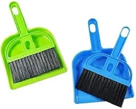 Clicktive PS mart Mini Dustpan/Supadi مع فرشاة للتنظيف المنزلي (الحجم: عادي، المادة: -بلاستيك، اللون: - متعدد الألوان).