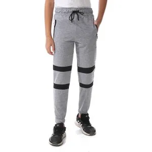 Caesar Boys Elastic Waist Sweatpants Side Zipper