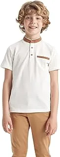 DeFacto Boys Regular Fit Short Sleeve Z3169A6 Gadart Neck Shirt