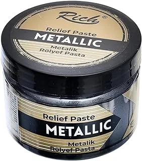 Rich NO:01560 Metalic Colored Relief Paste 150ML Designed To Catch The Eye And Leave A Lasting Impression - Black