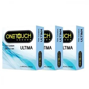 One Touch ONETOUCH Ultima Ultra Thin Condoms For Maximum Feeling -  (3 Packs Of 3 Condoms).