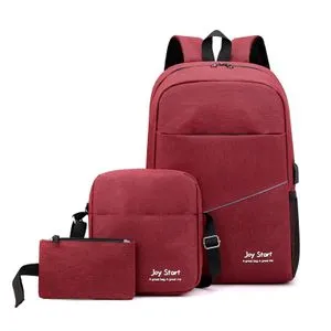 3pcs Backpack Set Women Men Laptop Backpack Shoulder Bag Small Pocket for Travel School Business Work College Fits Up to 15.6inches