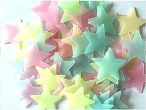 50pcs 3D Stars Glow In The Dark Luminous Fluorescent Plastic Wall Stickers Living Home Decor For Kids Rooms