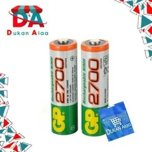 Gp Rechargeable  AA Batteries - 2700mah - 2 Pcs + Gift Bag Dukan Alaa