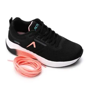 Activ Black And Simon Round Toecap Comfy Sneakers