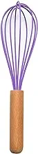 KGDC Kitchen Mixer Manual Egg Whisk Wooden Mixer Kitchen Egg Smoothie Tool Tool Egg Stirrer Eco-friendly Silicone Rods for Pastry (Color : Purple)