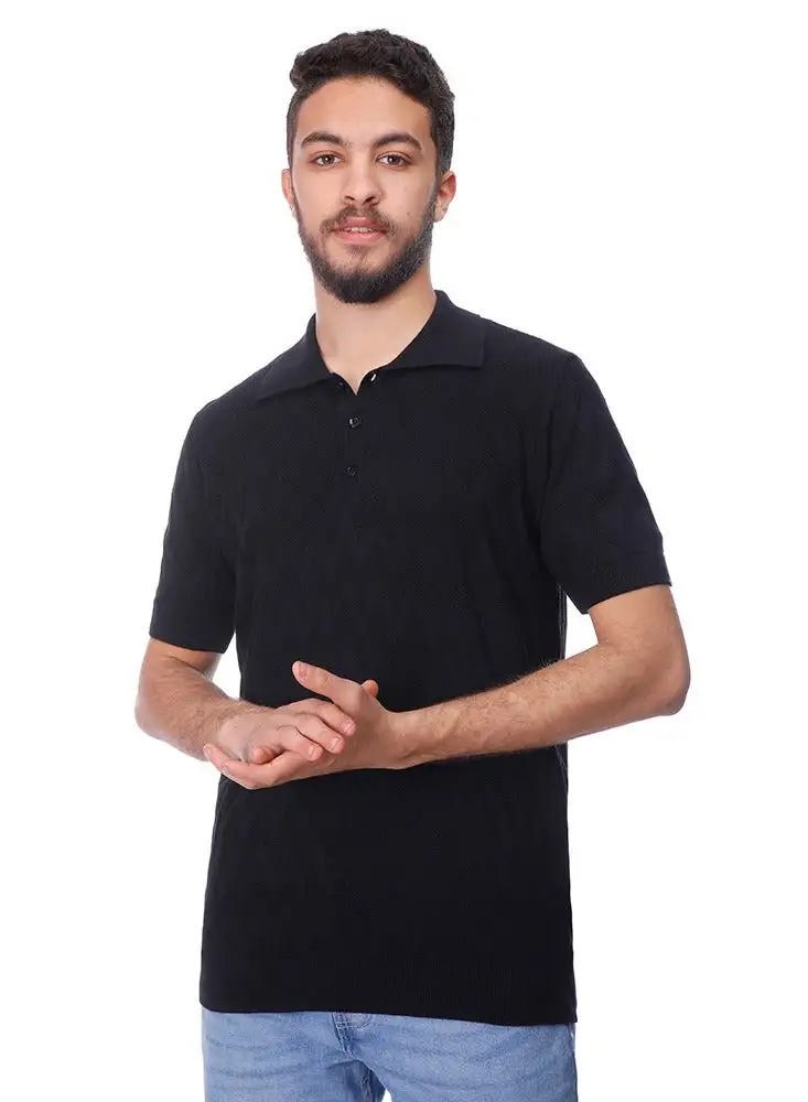 Coup Coup - Woven Polo-Shirt with Short Sleeves