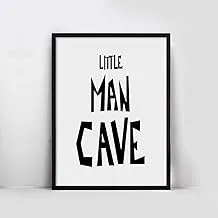 Little man cave black Frame Wall Art