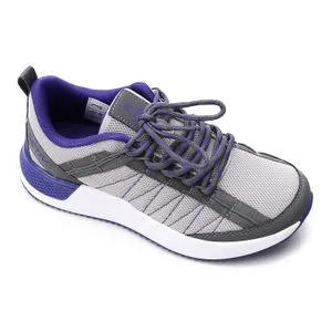 Activ Grey With Purple Stitched Details Comfy Sneakers