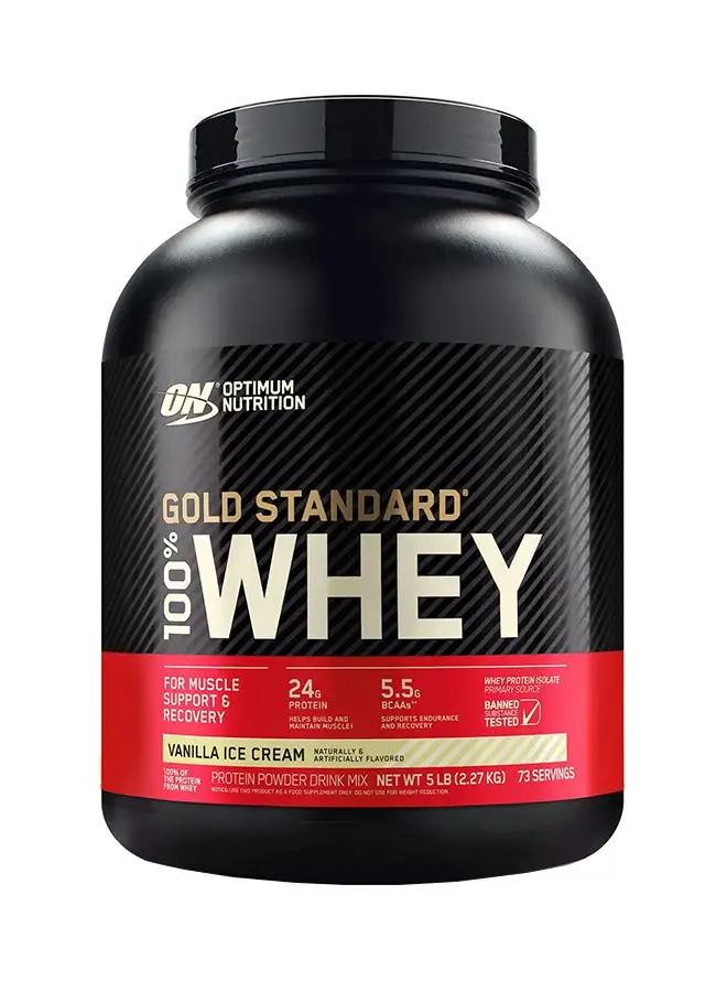 Optimum Nutrition Gold Standard Whey Protein - Vanilla Ice Cream - 2.27 Kg