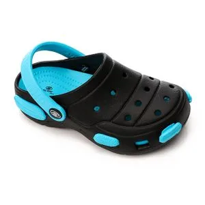 Activ Boys Black With Touch Of Blue Closed Toecap Clogs