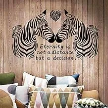 Love Zebra Silhouette Bedroom Living Room Decoration Wall Sticker