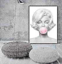 Printed couche Tableau marilyn monroe with Wooden fiber frame covered with a glass sheet 30 cm x 40 cm