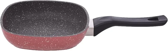 Saflon Powerline Granite Square Frying Pan, 20 cm Size, Rose